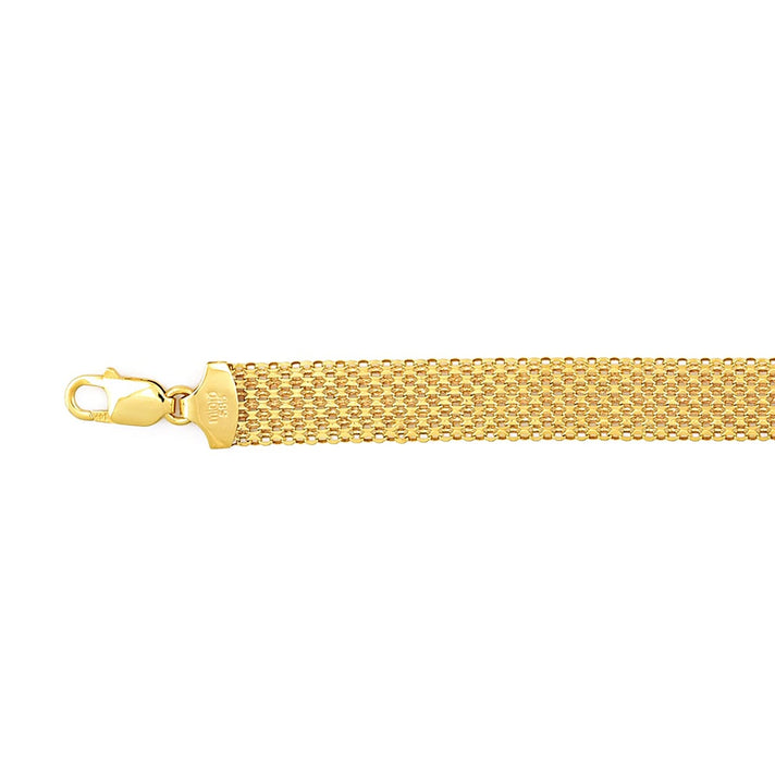 Close Out Deal - 9K Yellow Gold 10.5MM Bismark Bracelet with Lobster Clasp 7.5 Inch 8341499 1