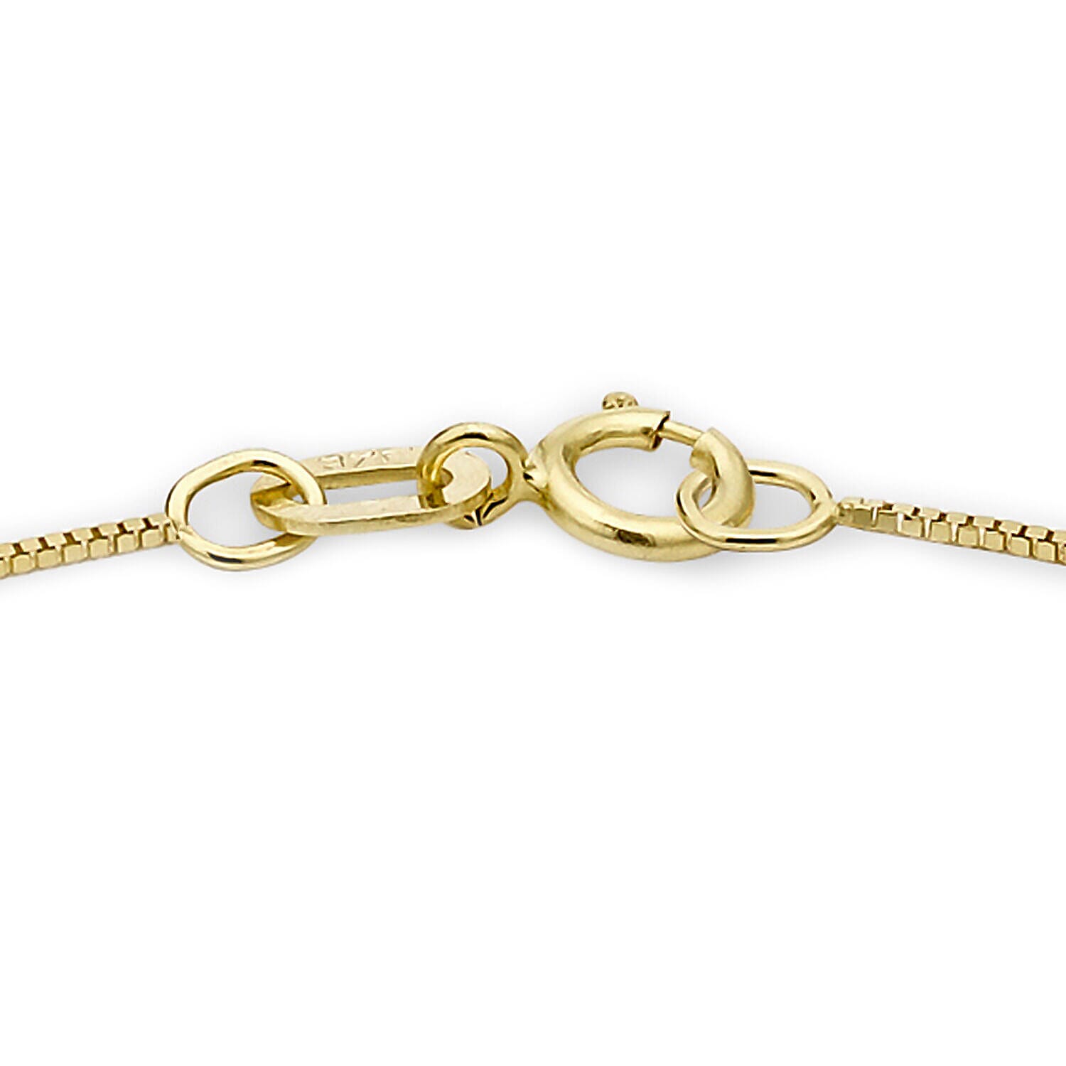 9K Yellow Gold 3 Heart Charm Box Chain Bracelet 7 Inch 7328219 2