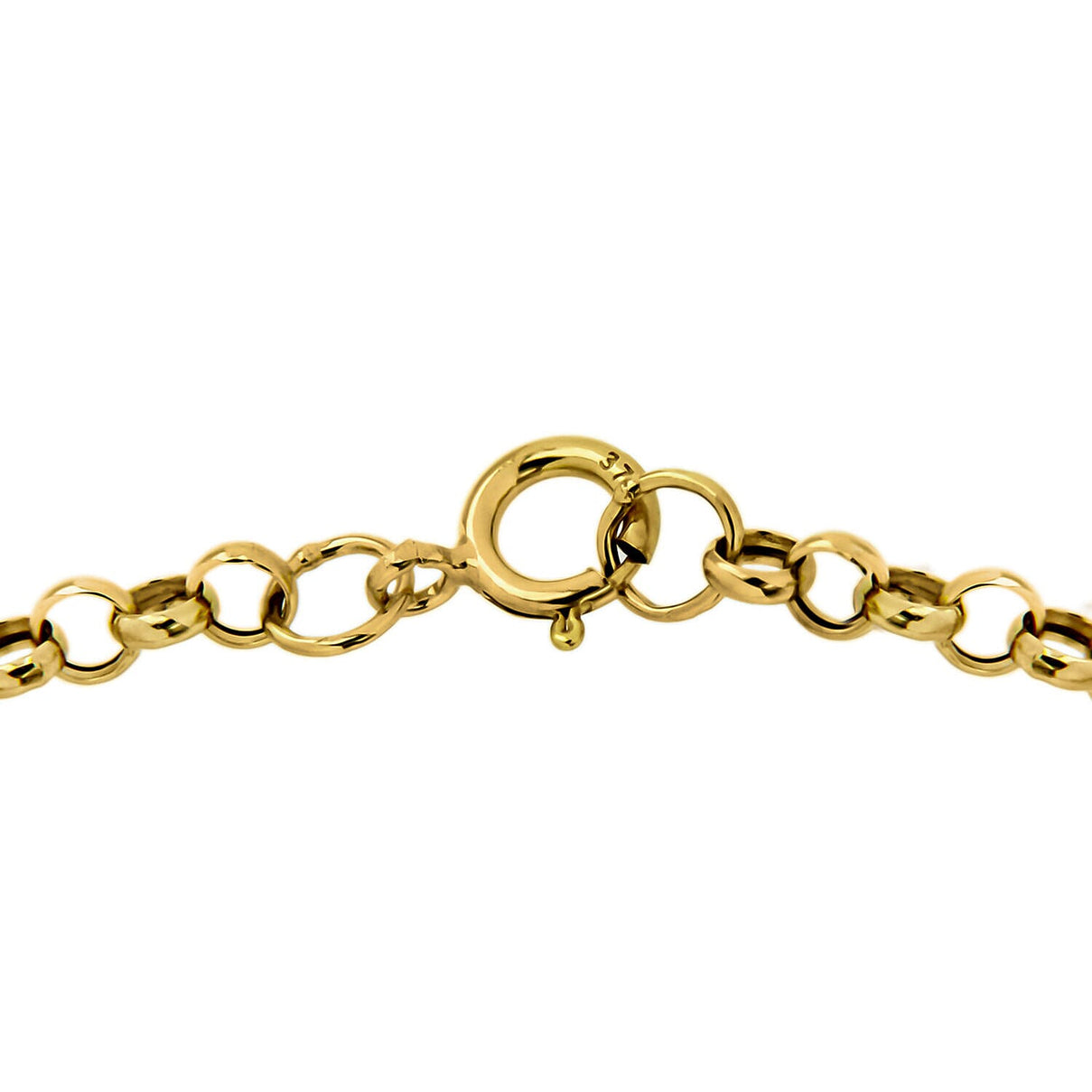 9K Yellow Gold 14mm x 10.5mm Heart Charm Bracelet 7 Inch 7328210 2