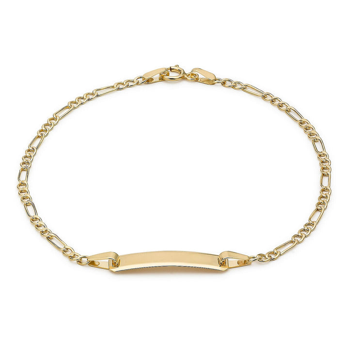 9K Yellow Gold Hollow Figaro 17mm x 4.5mm ID Bracelet 7 Inch 7457144 1