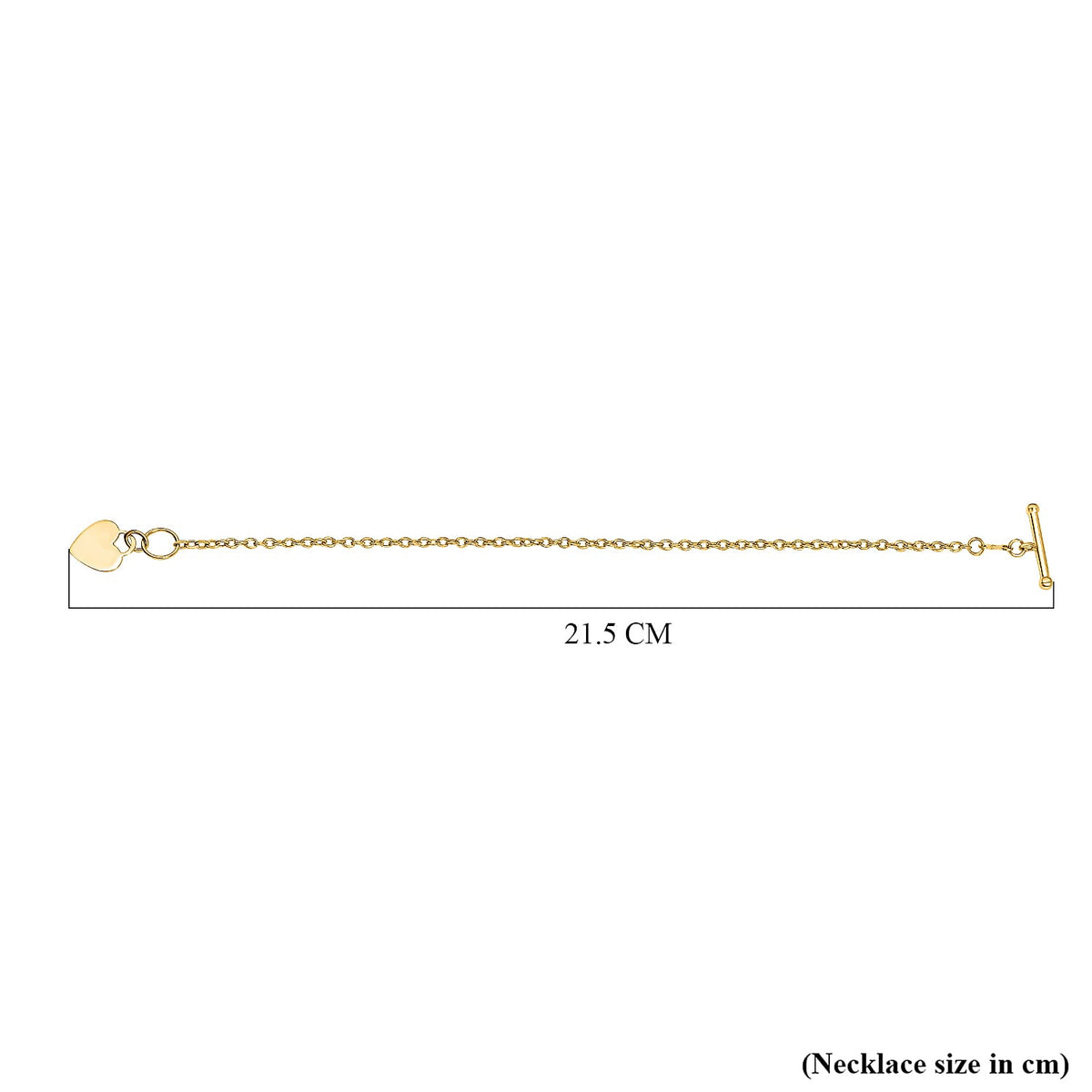 9K Yellow Gold 12mm x 10.5mm Heart T Bar Bracelet 7 Inch 7328222 3