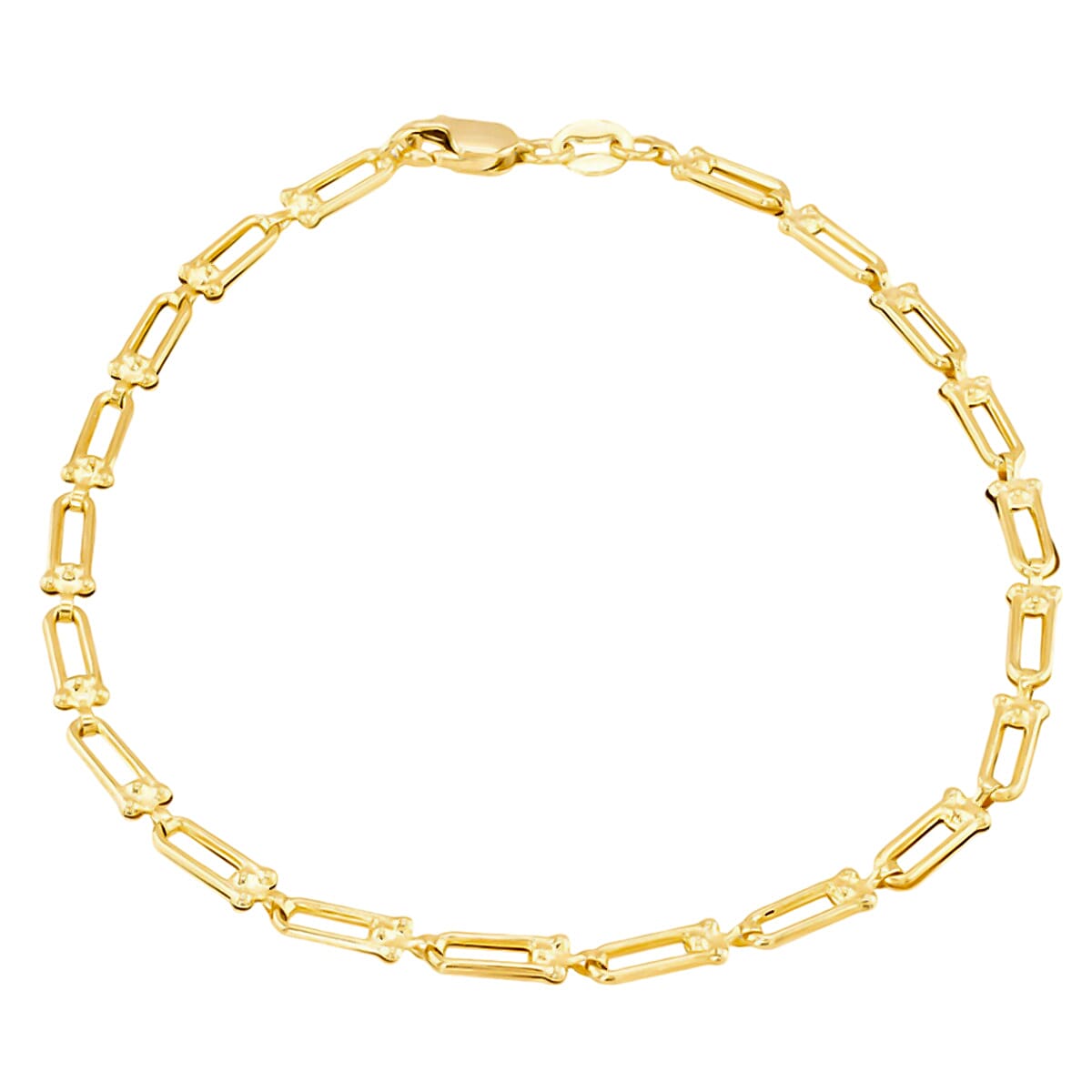 Italian Mega Closeout - 9K Yellow Gold Industrial Bracelet 7 Inch V32515621 0