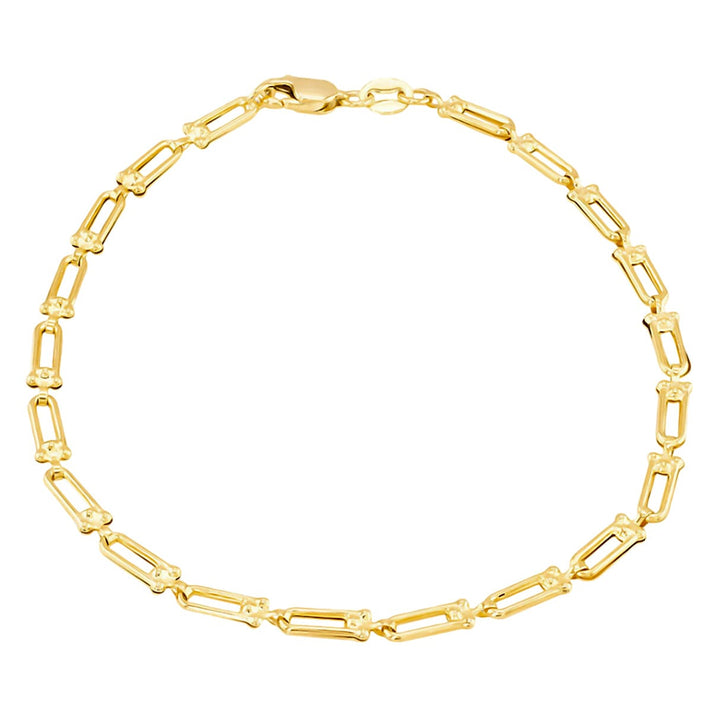Italian Mega Closeout - 9K Yellow Gold Industrial Bracelet 7 Inch 7762036 1