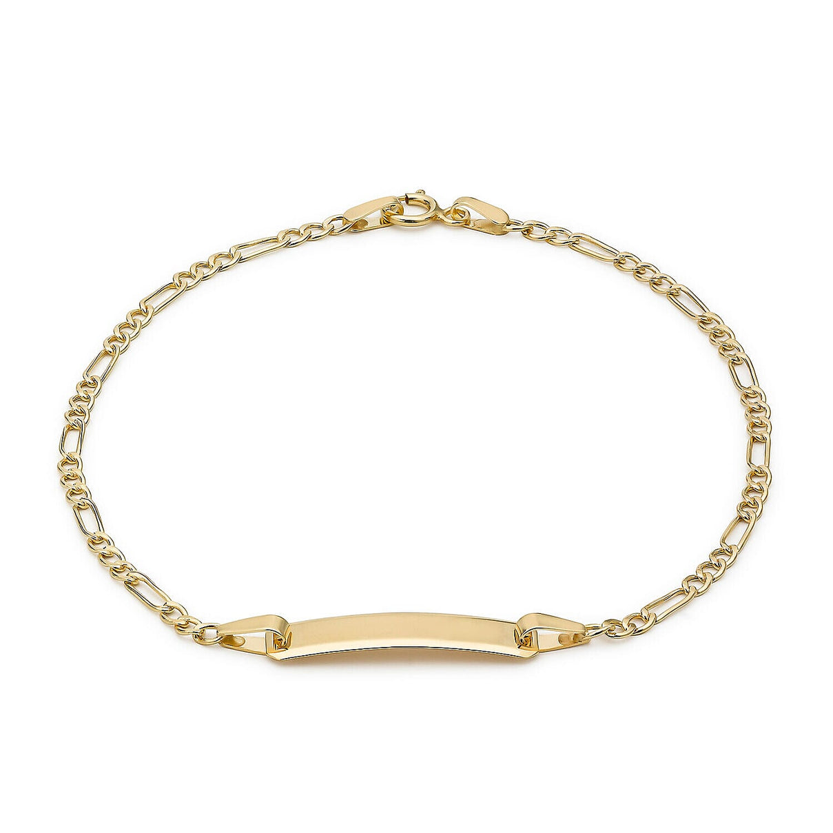 9K Yellow Gold Hollow Figaro 19.5mm x 5mm ID Bracelet 7 Inch 7457131 0