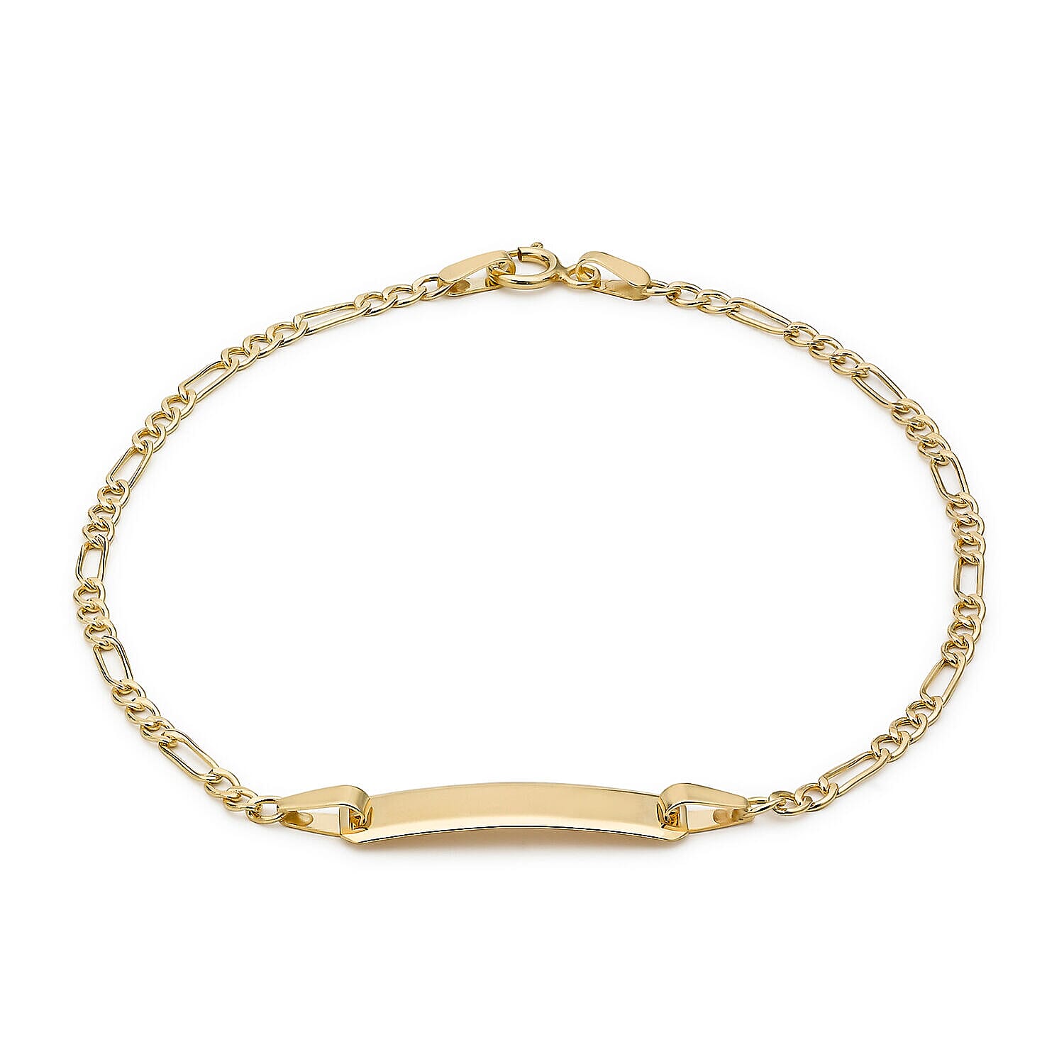 9K Yellow Gold Hollow Figaro 19.5mm x 5mm ID Bracelet 7 Inch 7457131 0