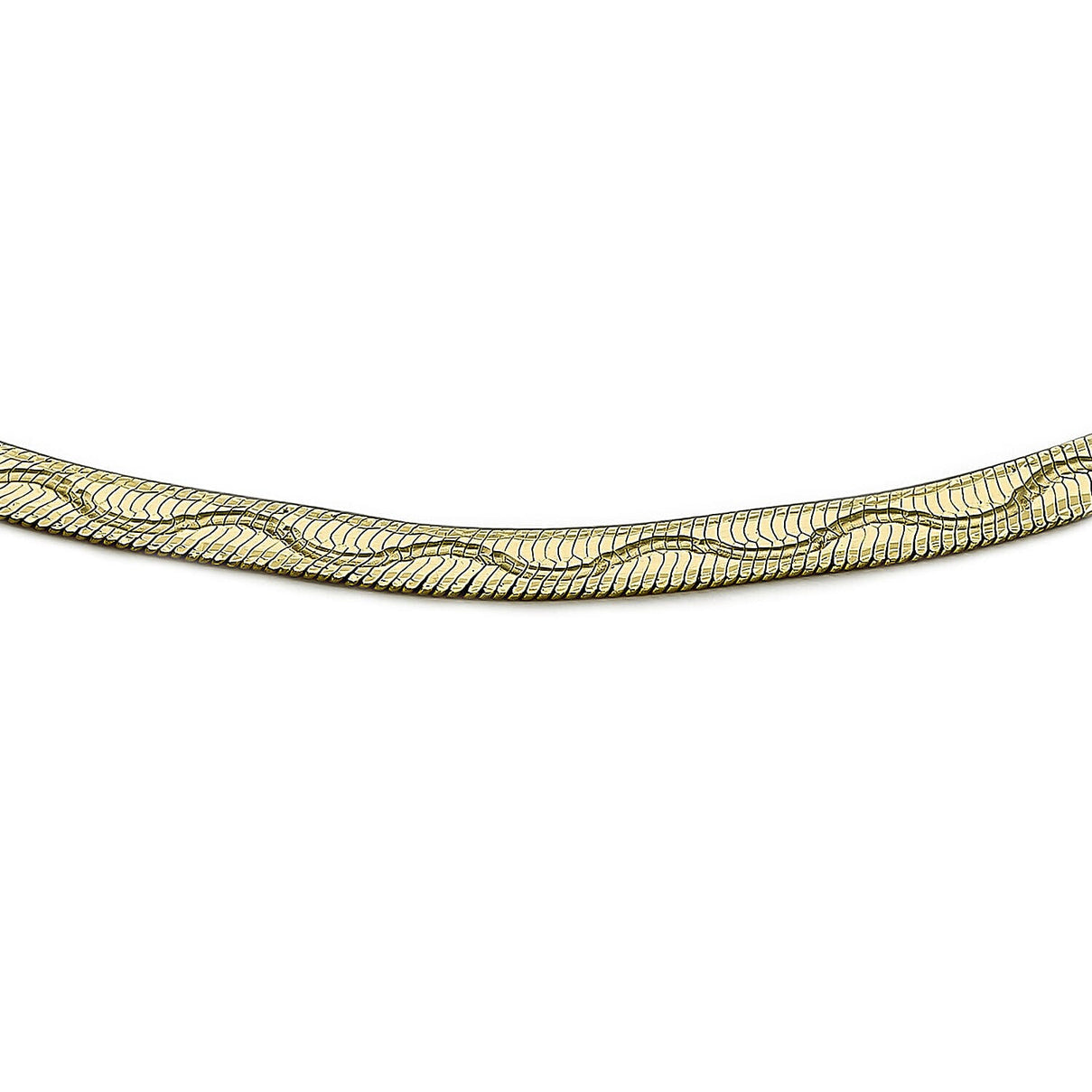 9K Yellow Gold 3.5mm Diamond Cut Wave Herringbone Bracelet 7 Inch 7328346 1