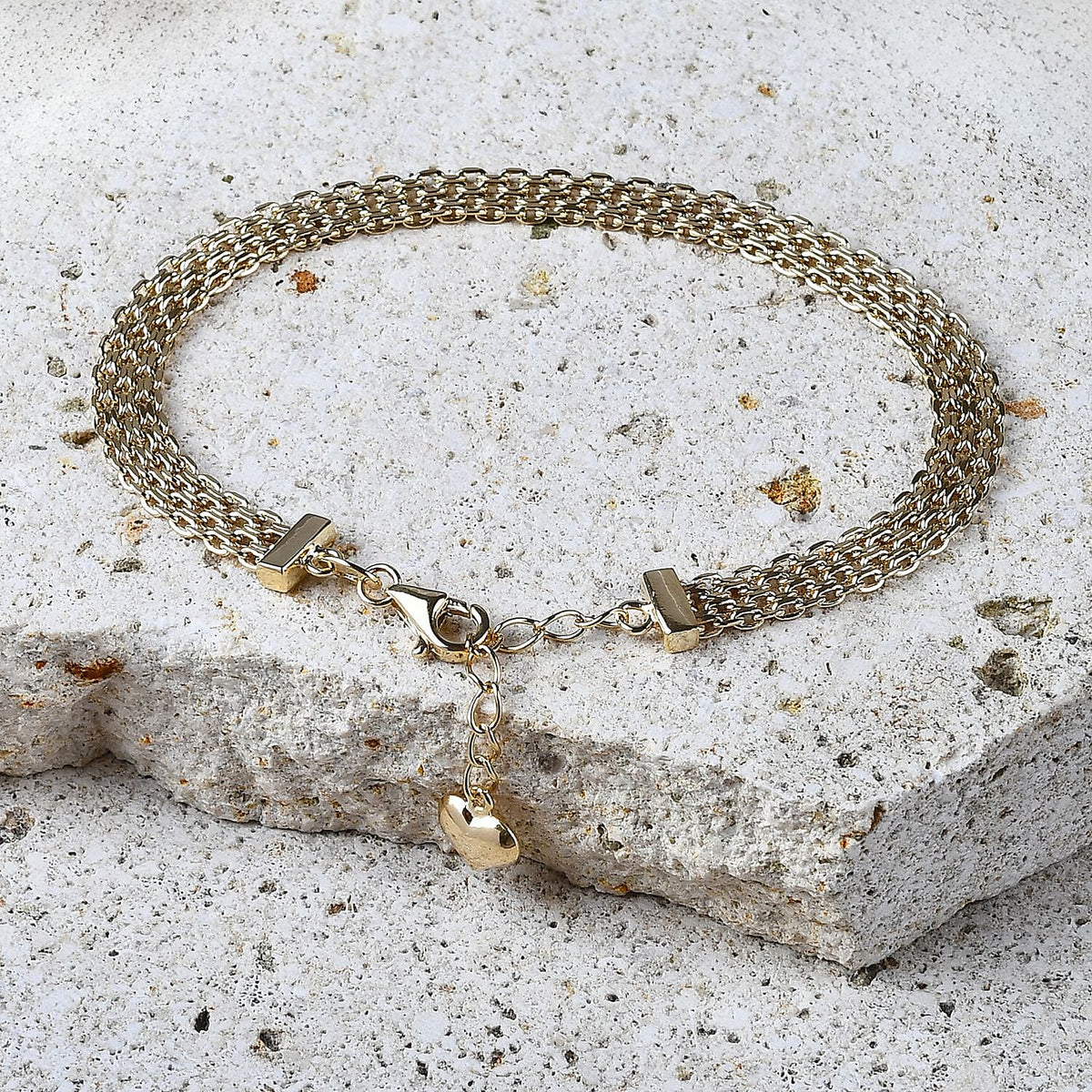 9K Yellow Gold Bismark Link Bracelet (Size - 7) 7862710 3