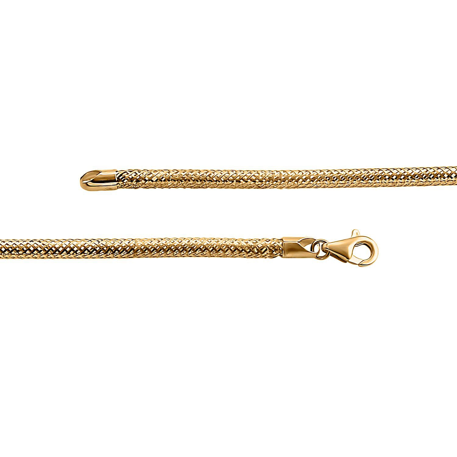 Royal Bali Collection 9K Yellow Gold Snake Textured Bracelet (Size - 8) with Lobster Clasp 8156051 5