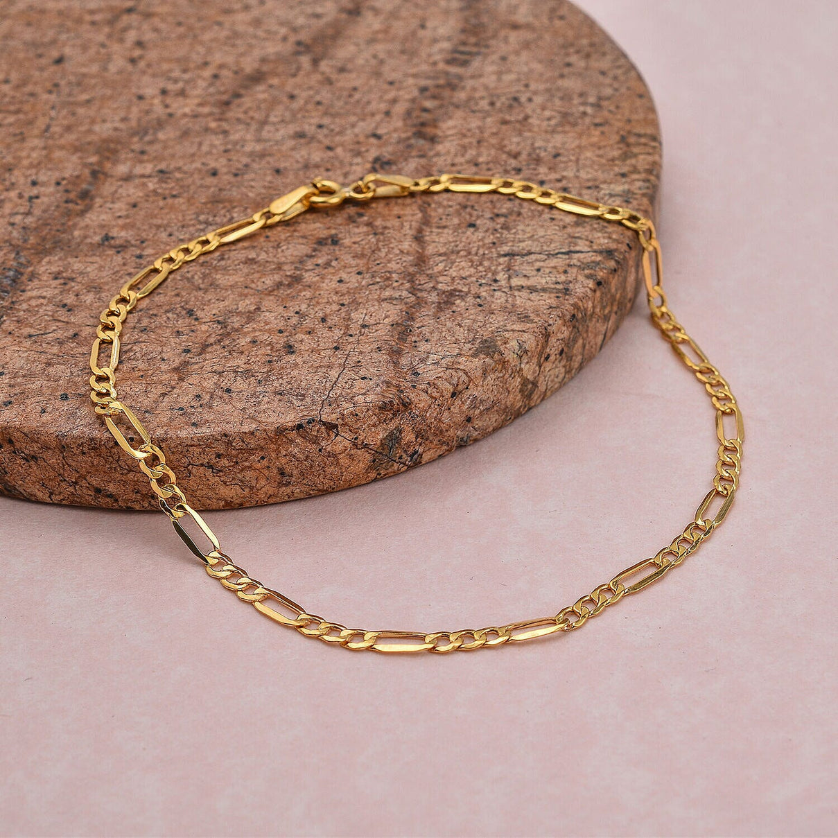 Maestro Collection-9K Yellow Gold Figaro Bracelet (Size - 8) 7382124 1