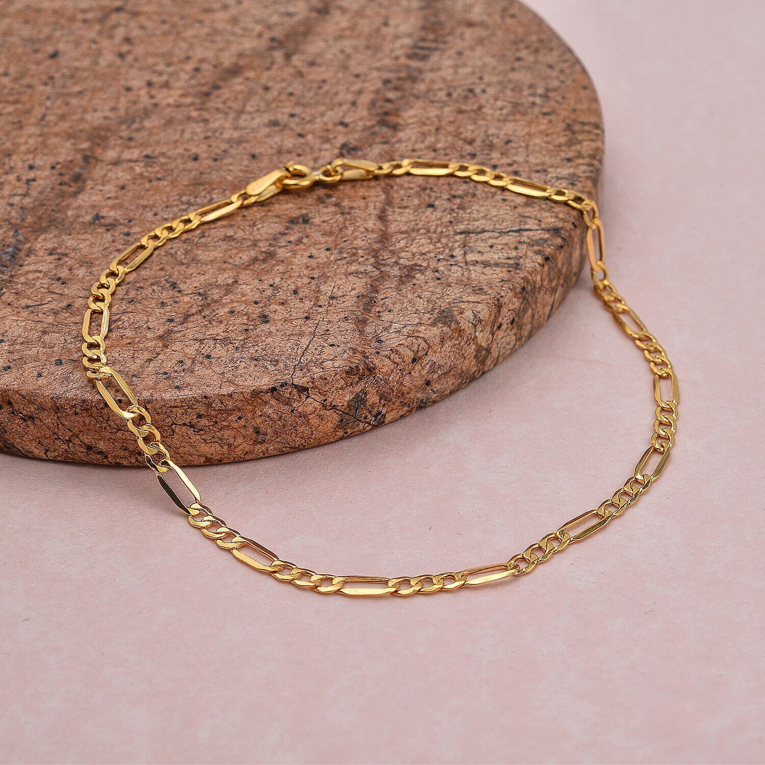 Maestro Collection-9K Yellow Gold Figaro Bracelet (Size - 8) 7382124 1