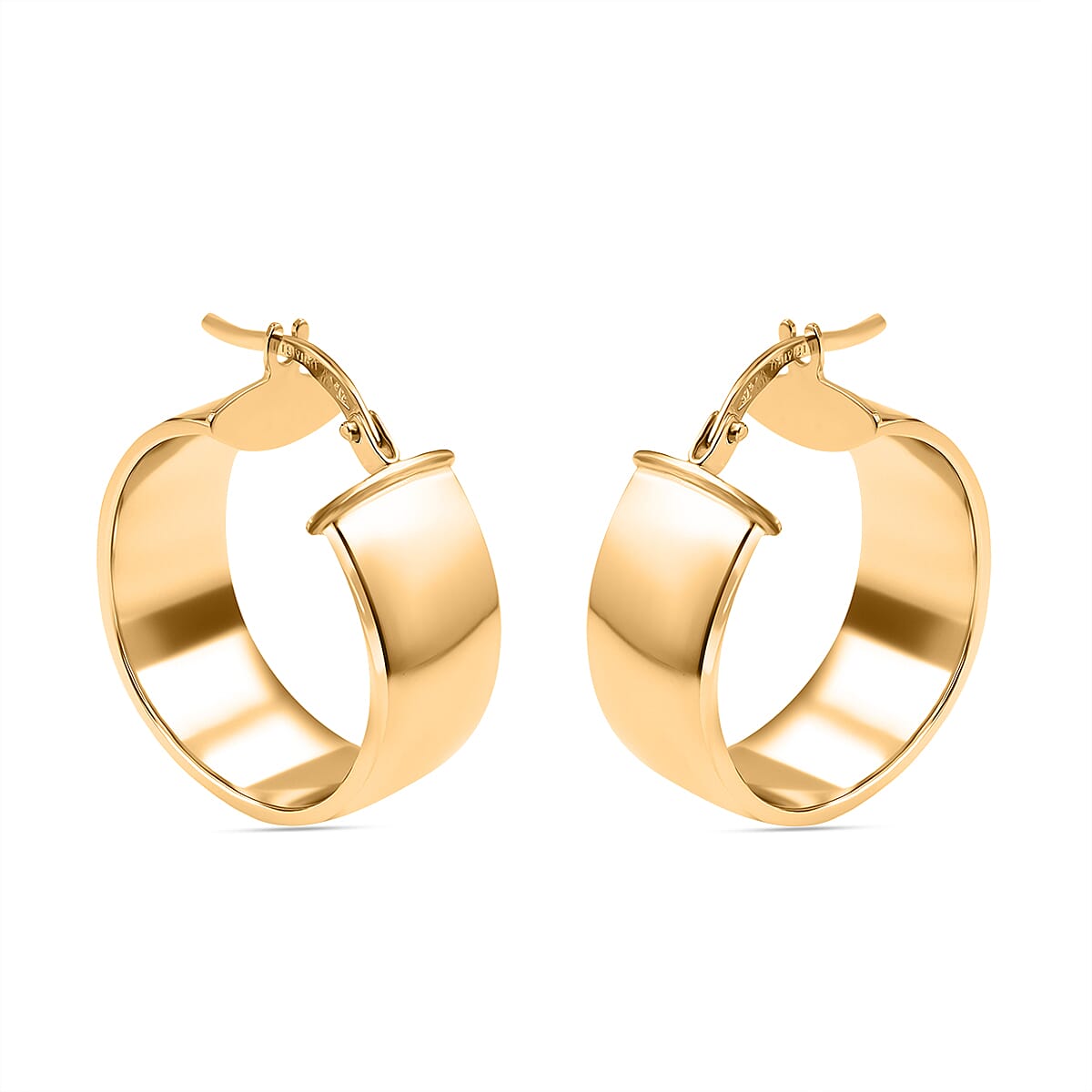 Vicenza Closeout - 9K Yellow Gold Broad Earrings 7711258 0