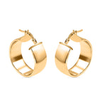 Vicenza Closeout - 9K Yellow Gold Broad Earrings