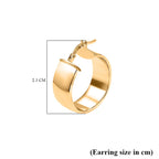 Vicenza Closeout - 9K Yellow Gold Broad Earrings
