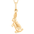 9K Yellow Gold Bunny Pendant