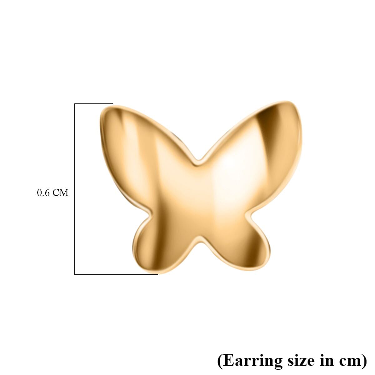 9K Yellow Gold Butterfly Earring with Push Back 8269738 6