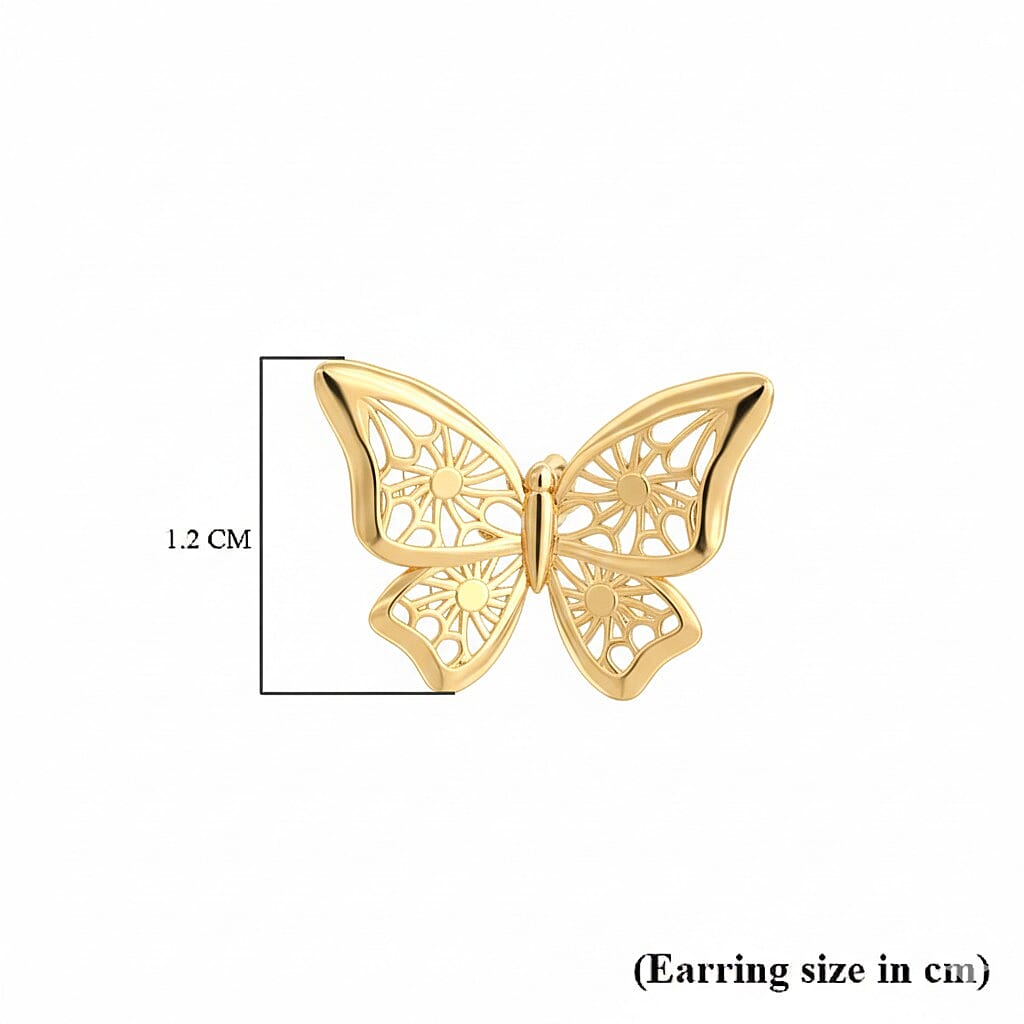 9K Yellow Gold Butterfly Earring 8156092 7