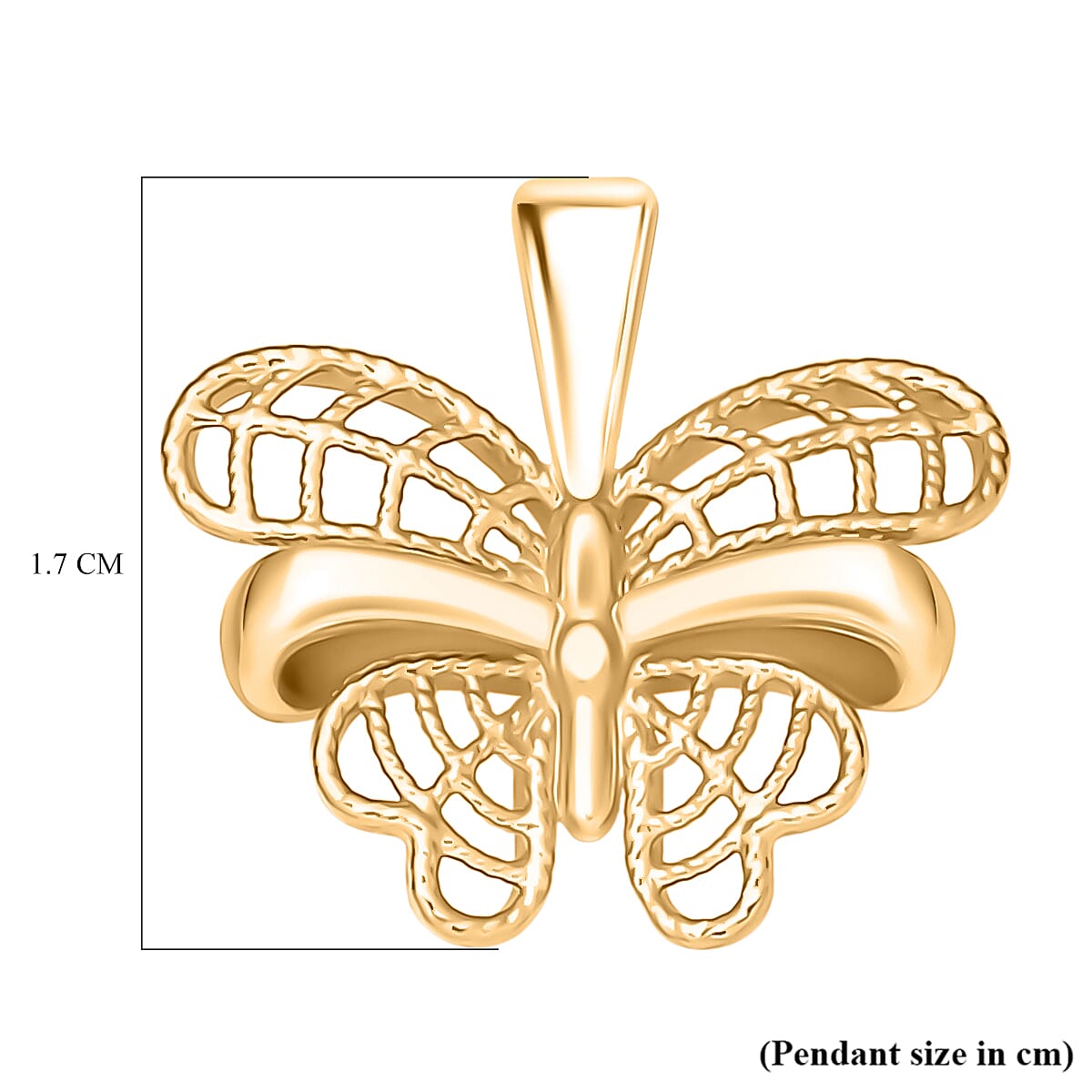 Close Out Deals - 9K Yellow Gold Butterfly Pendant 8039890 6