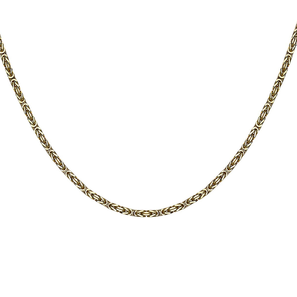 JCK Vegas Close Out- 9K Yellow Gold Handmade Byzantine Necklace (Size - 20), Gold Wt. 14.00 Gms