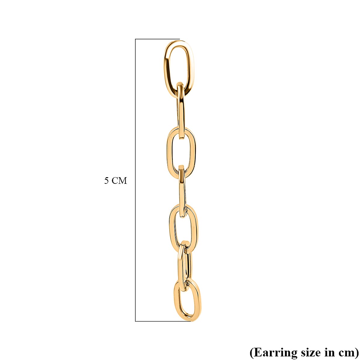 9K Yellow Gold Paperclip Drop Earrings 7674318 4