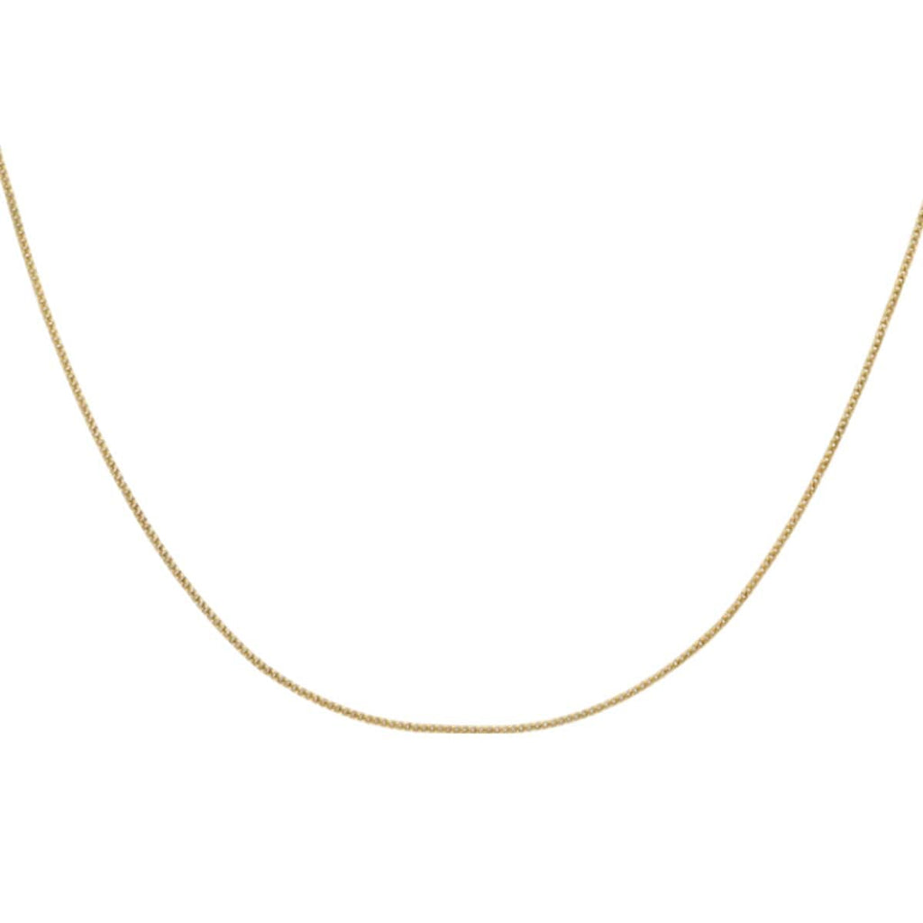 9K Yellow Gold Diamond Cut Curb Chain (Size - 15) With Spring Ring Clasp