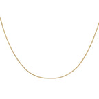 9K Yellow Gold Diamond Cut Curb Chain (Size - 15) With Spring Ring Clasp