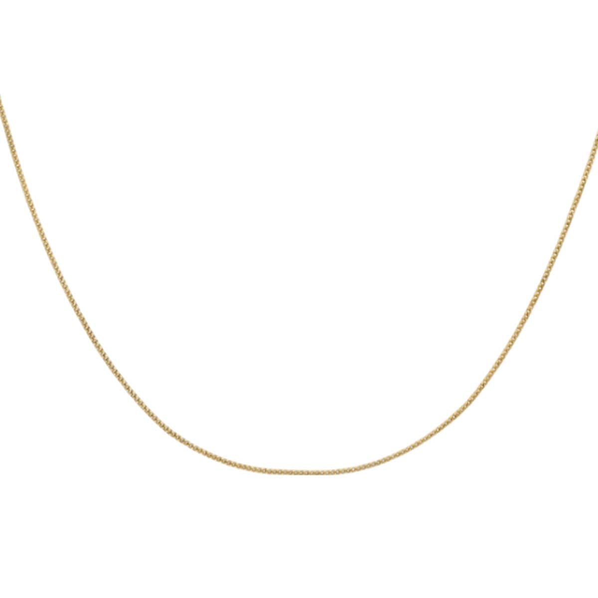 9K Yellow Gold Diamond Cut Curb Chain (Size - 15) With Spring Ring Clasp 8024985 0