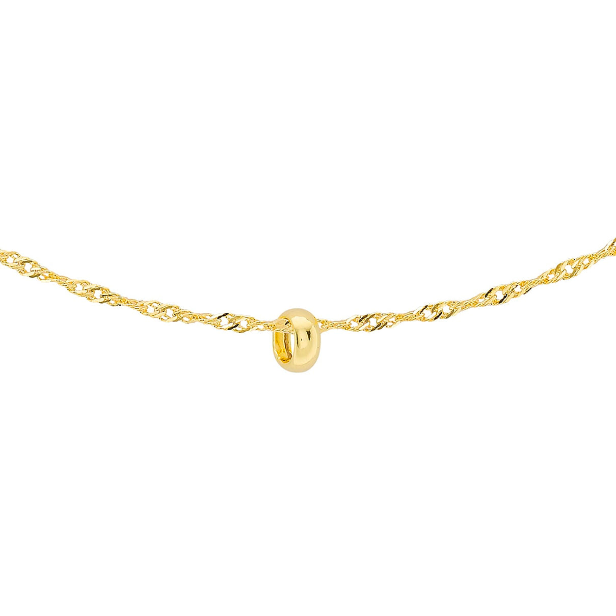 3.5mm Ring Twisted Curb Chain 16 Inch in 9K Yellow Gold 7578191 0