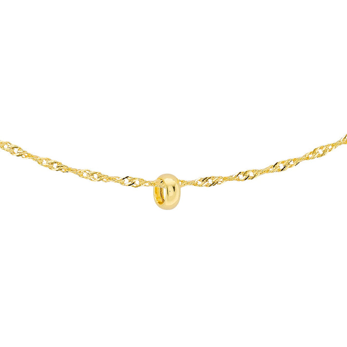 3.5mm Ring Twisted Curb Chain 16 Inch in 9K Yellow Gold 7578191 1
