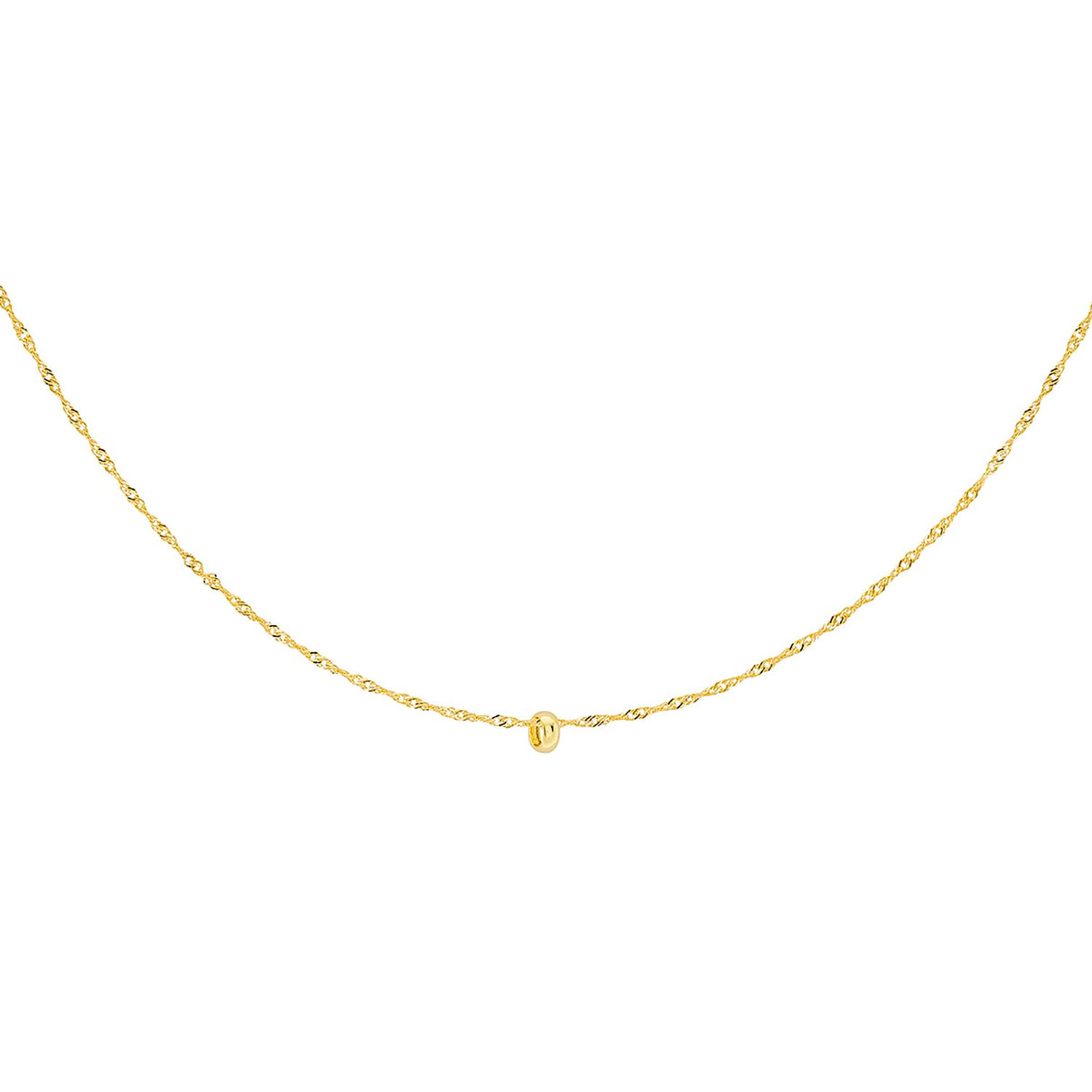 3.5mm Ring Twisted Curb Chain 16 Inch in 9K Yellow Gold 7578191 1