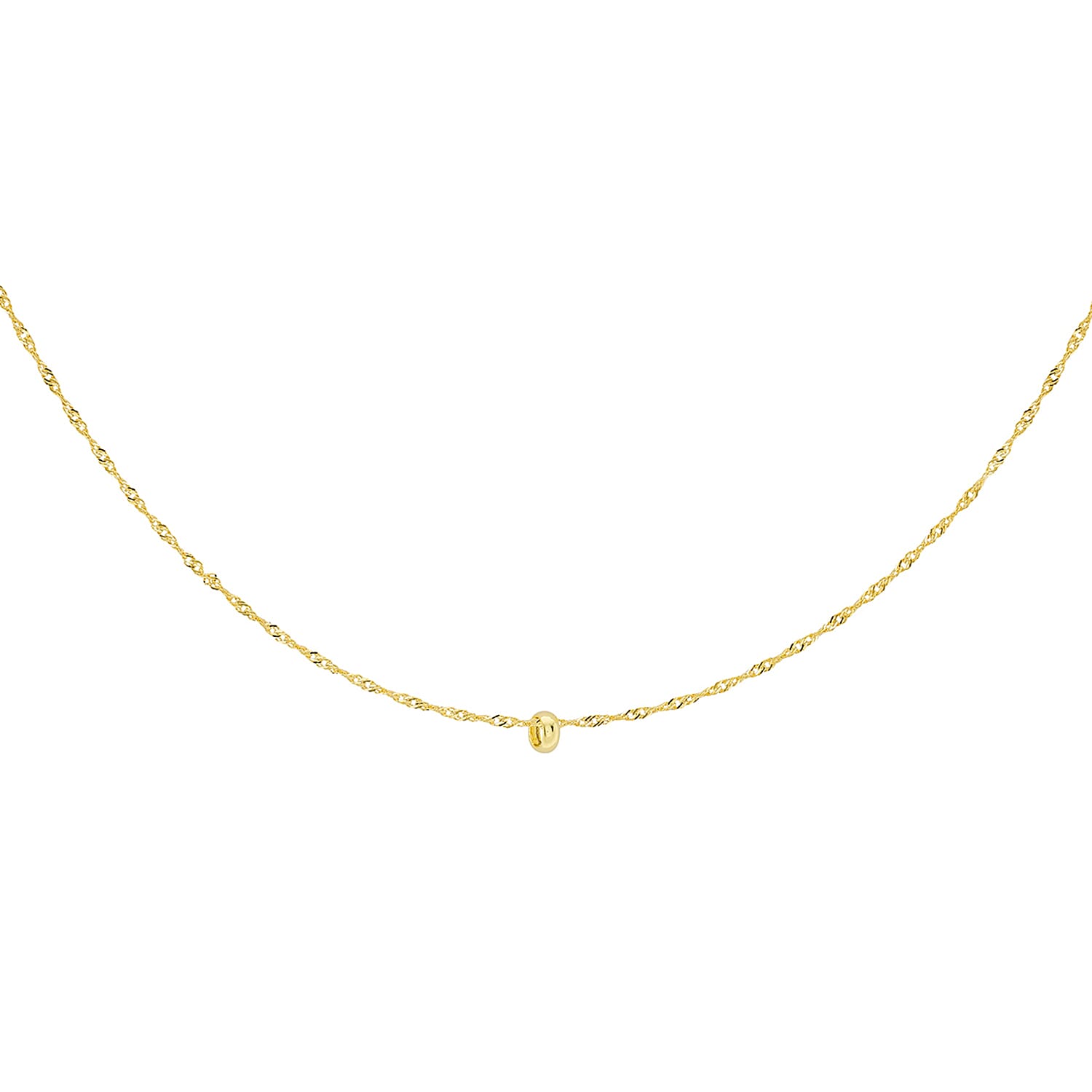 3.5mm Ring Twisted Curb Chain 16 Inch in 9K Yellow Gold 7578191 1