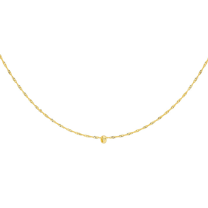 3.5mm Ring Twisted Curb Chain 16 Inch in 9K Yellow Gold 7578191 2