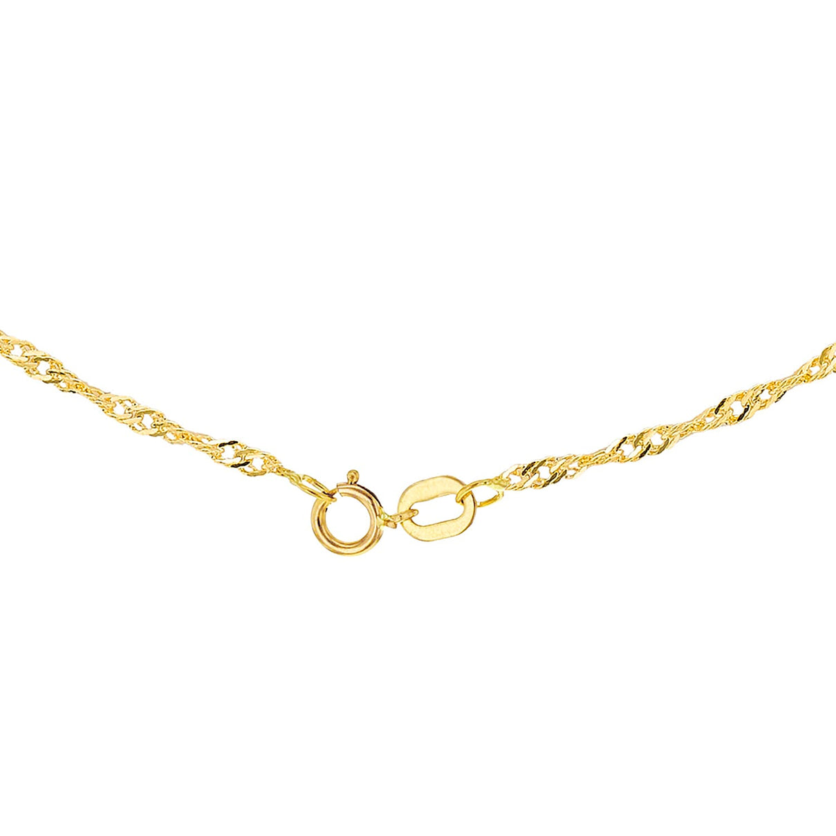 3.5mm Ring Twisted Curb Chain 16 Inch in 9K Yellow Gold 7578191 2