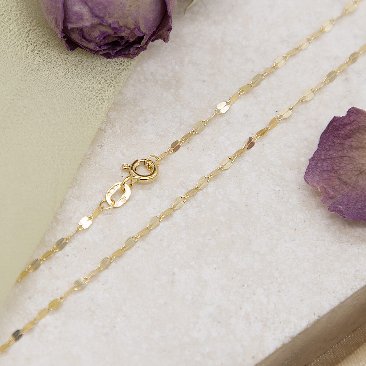 1.8mm Forzatina Chain 16 Inch in 9K Yellow Gold 7582314 4