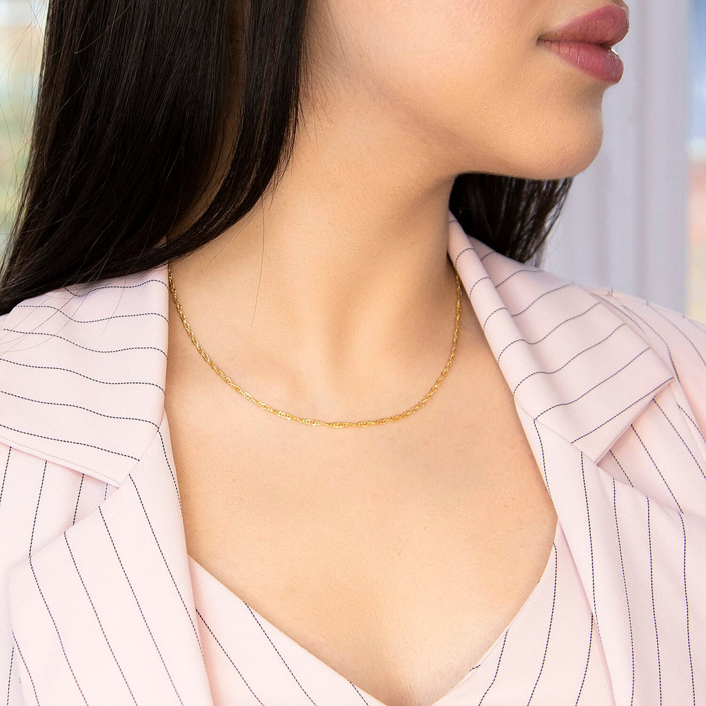 9K Yellow Gold  Chain (Size - 16),