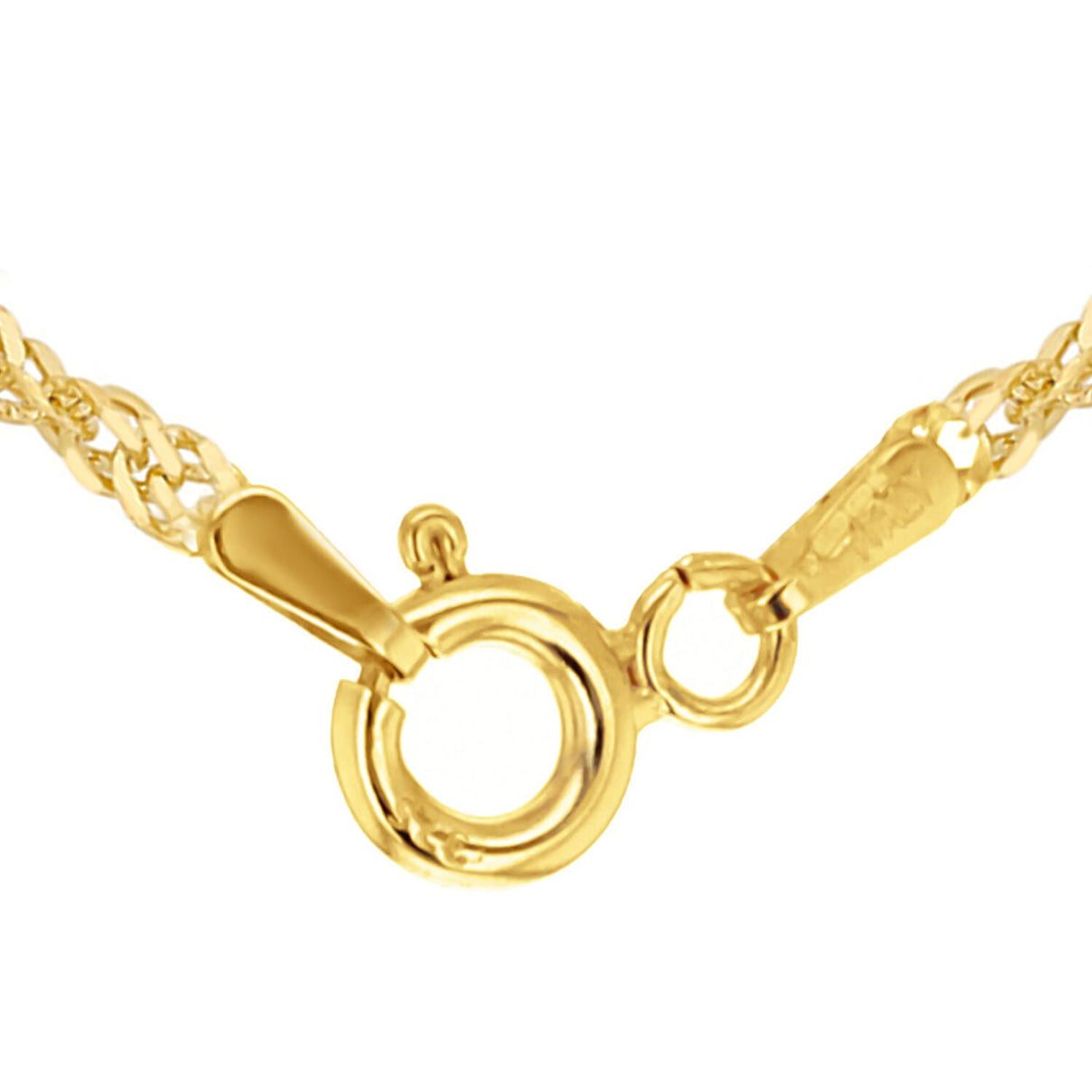 9K Yellow Gold Diamond Cut Twist Curb Chain 16 Inch 0.98 grams 7488706 3