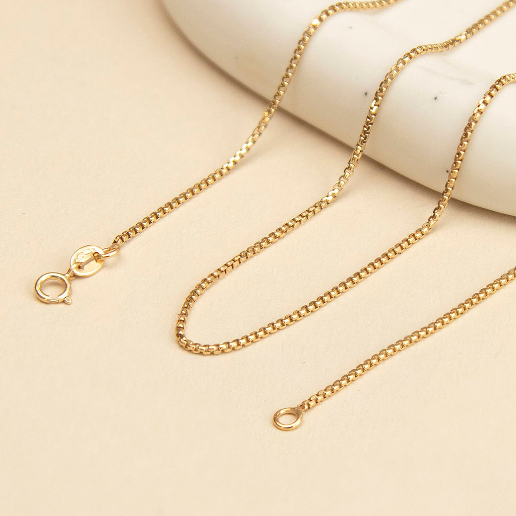 9K Yellow Gold  Chain (Size - 16),  Gold Wt. 1.3 Gms