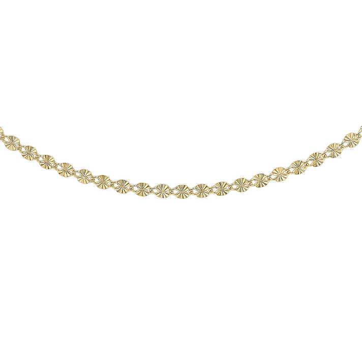 9K Yellow Gold 2.8mm Diamond Cut Forzatina Chain 16 Inch 7337075 1