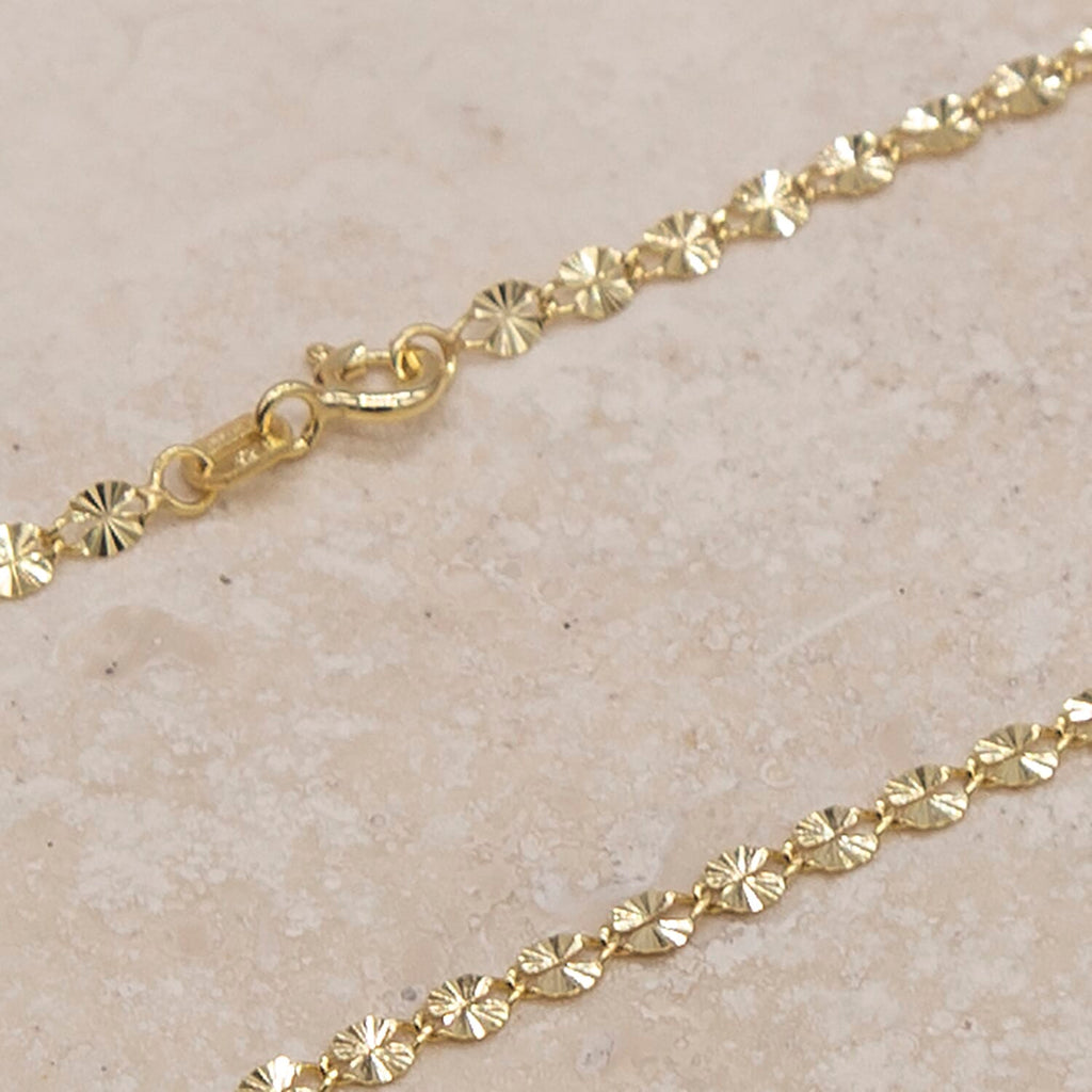 9K Yellow Gold  Chain (Size - 16),  Gold Wt. 1.4 Gms