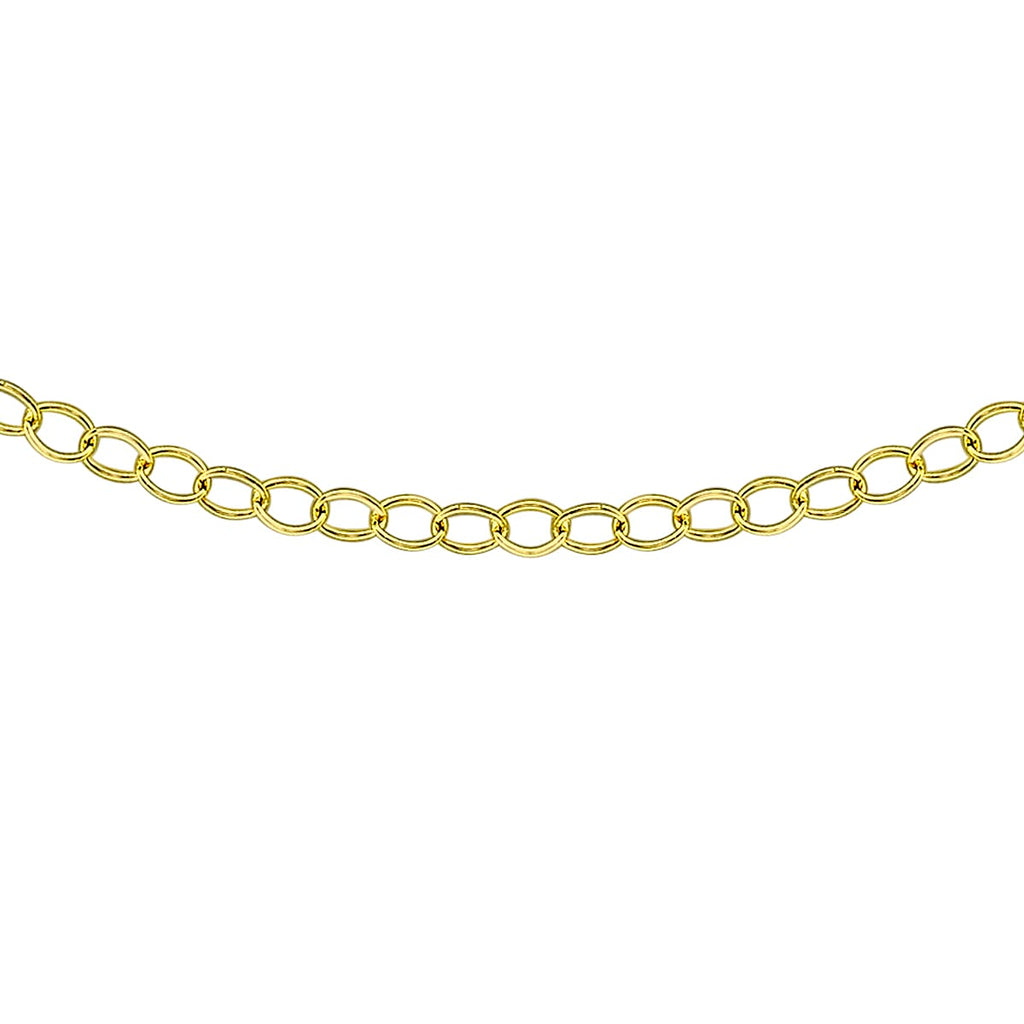 9K Yellow Gold Trace Chain With Spring Ring Clasp (Size - 16)