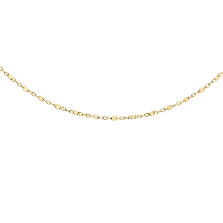 Cube Link Trace Chain 16 Inch in 9K Yellow Gold 7581566 1