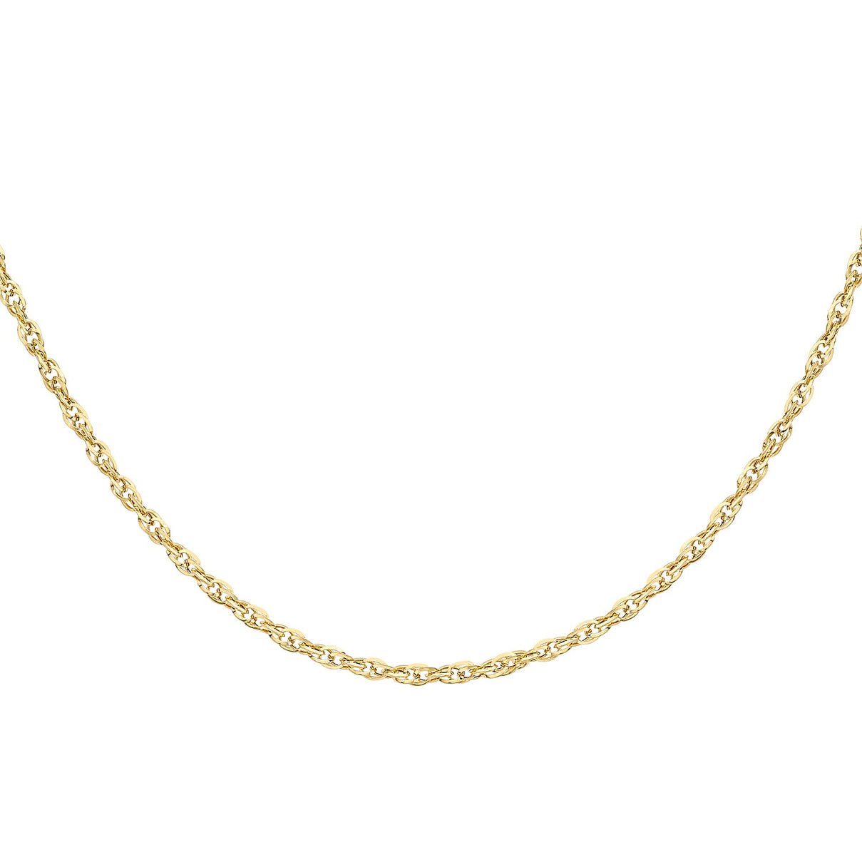 Diamond Cut Prince of Wales Chain 16 Inch in 9K Yellow Gold 7582008 0