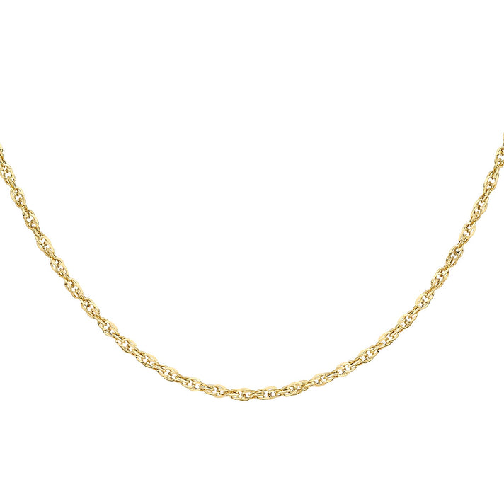 Diamond Cut Prince of Wales Chain 16 Inch in 9K Yellow Gold 7582008 1