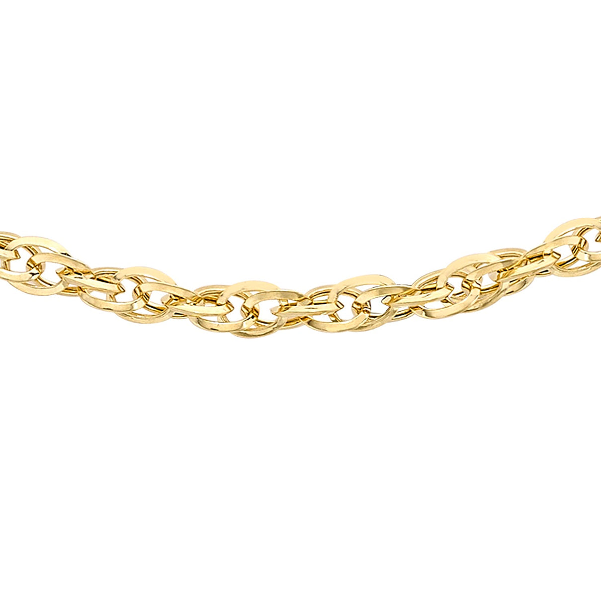 Diamond Cut Prince of Wales Chain 16 Inch in 9K Yellow Gold 7582008 1