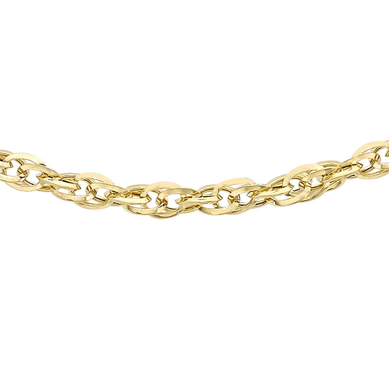 Diamond Cut Prince of Wales Chain 16 Inch in 9K Yellow Gold 7582008 1