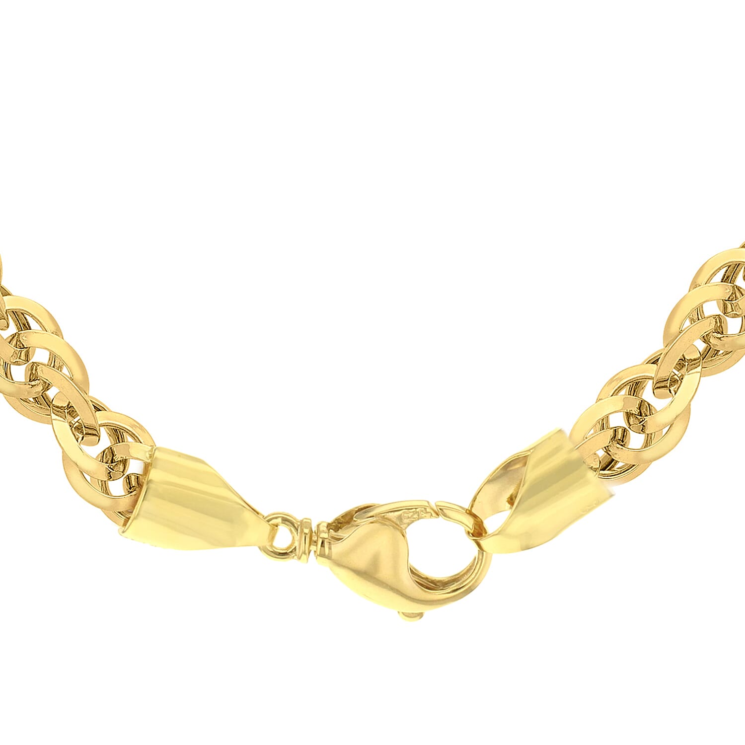 Diamond Cut Prince of Wales Chain 16 Inch in 9K Yellow Gold 7582008 2