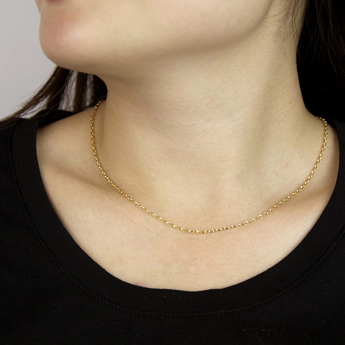 Diamond Cut Belcher Chain 16 Inch in 9K Yellow Gold 7578230 1