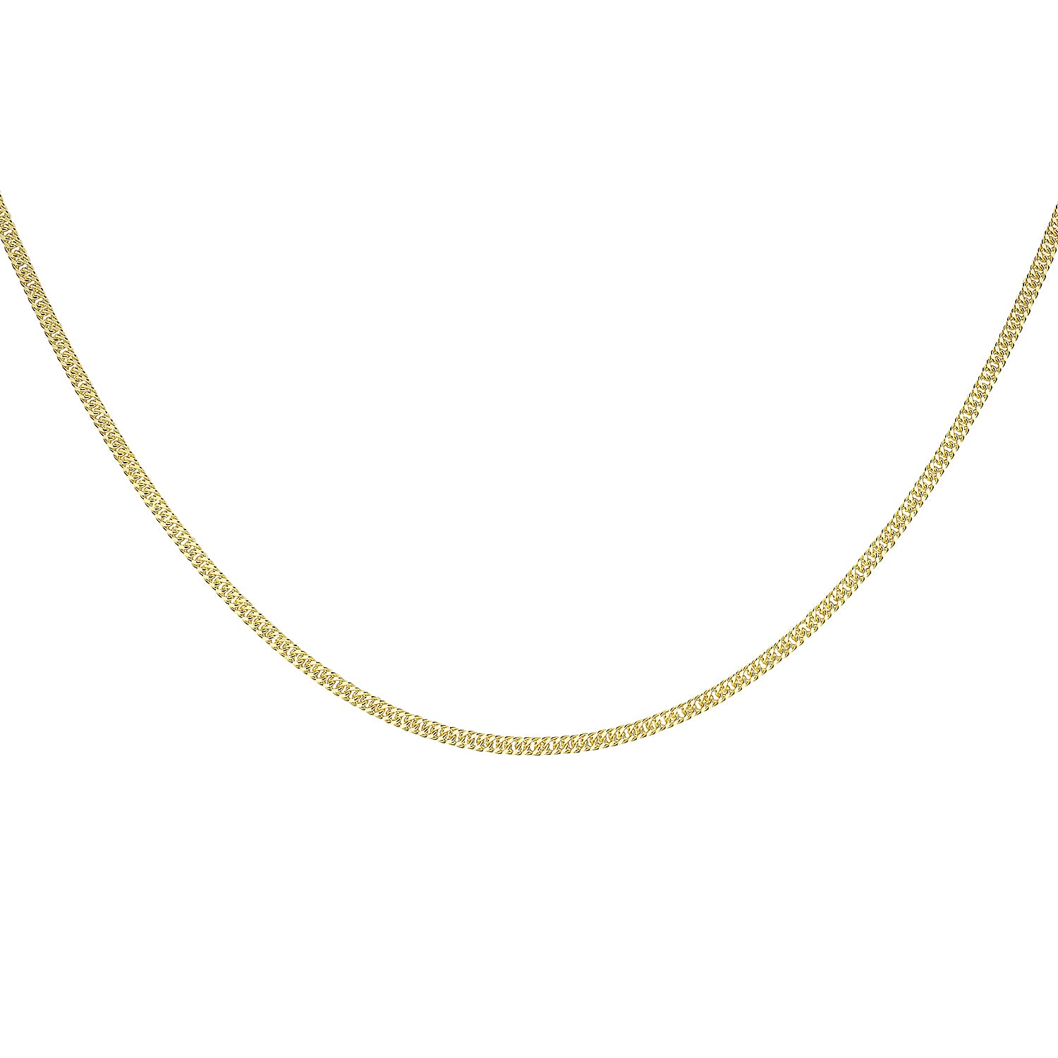2.5mm Hollow Triple-Curb Chain 16 Inch in 9K Yellow Gold 7578194 3