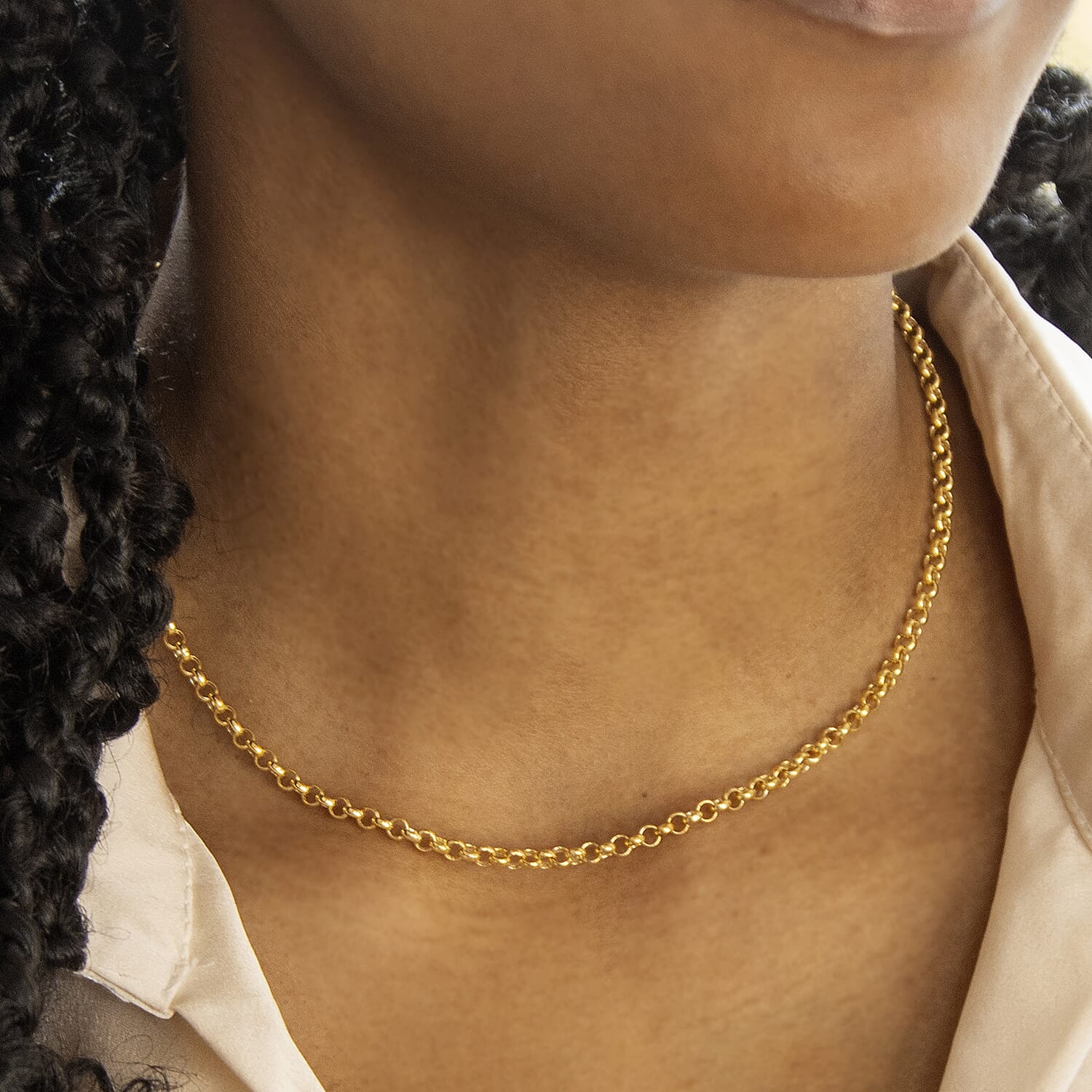 Round Belcher Chain 16 Inch in 9K Yellow Gold 7578738 1