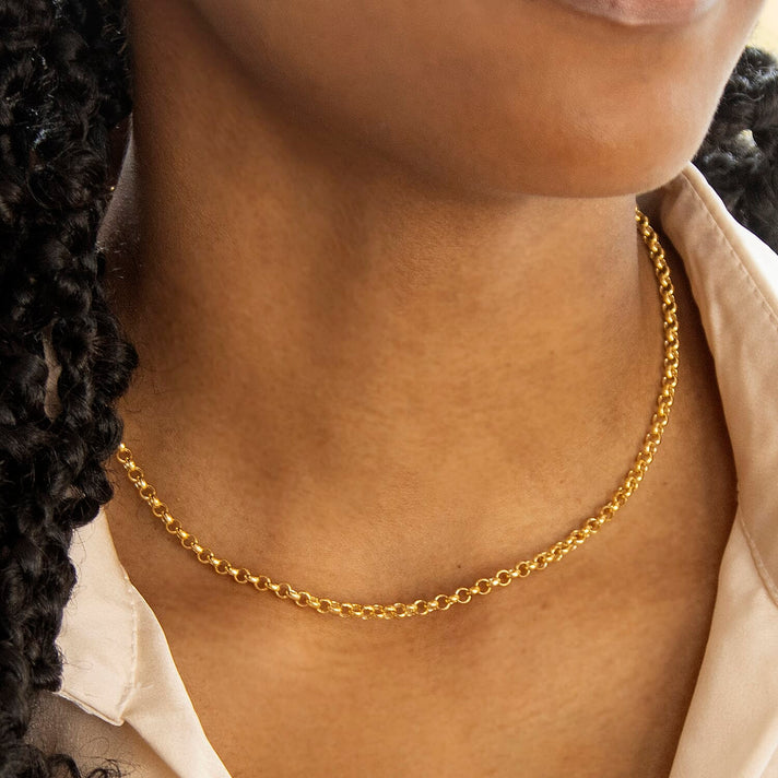 Round Belcher Chain 16 Inch in 9K Yellow Gold 7578738 2