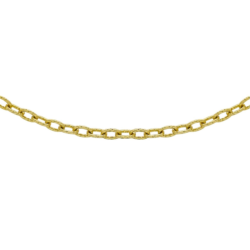 9K Yellow Gold Twist Oval Belcher Chain (Size - 16), Gold Wt. 3.9 Gms